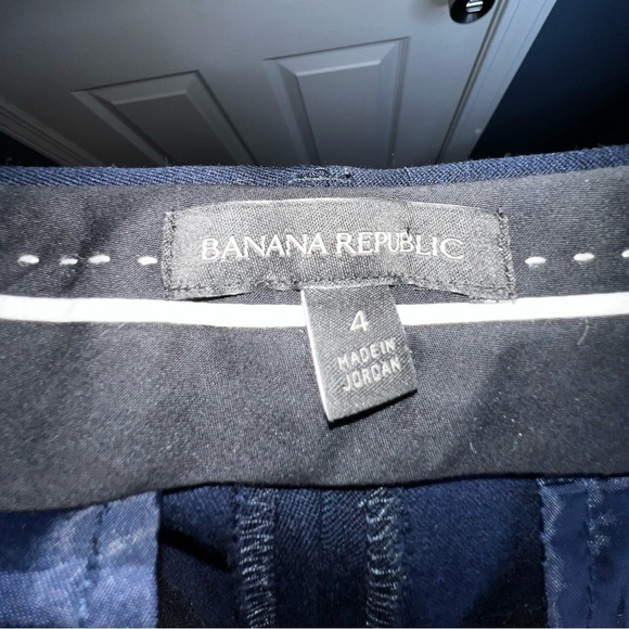 NWOT Banana Republic Women’s 4 Navy Blue Sloan Trouser Crop Dress Pants Skinny S - Picture 5 of 14